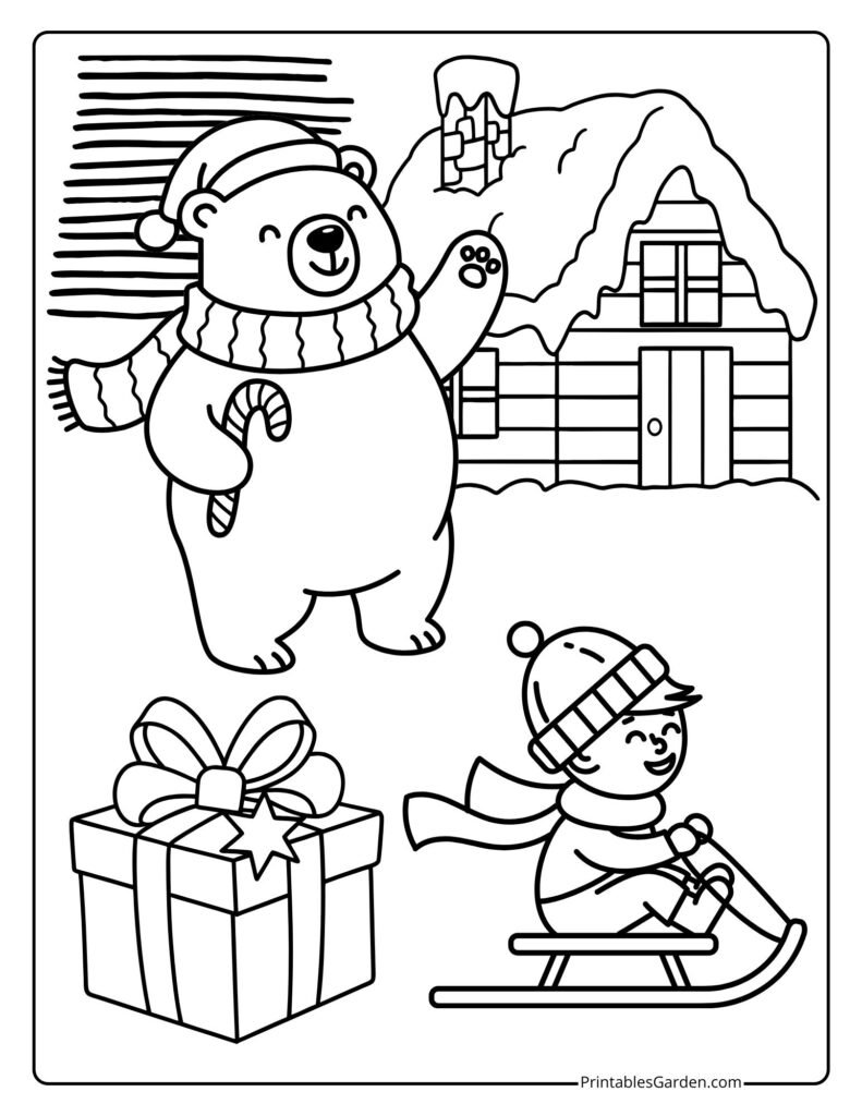 Polar bear coloring sheets | Printables Garden