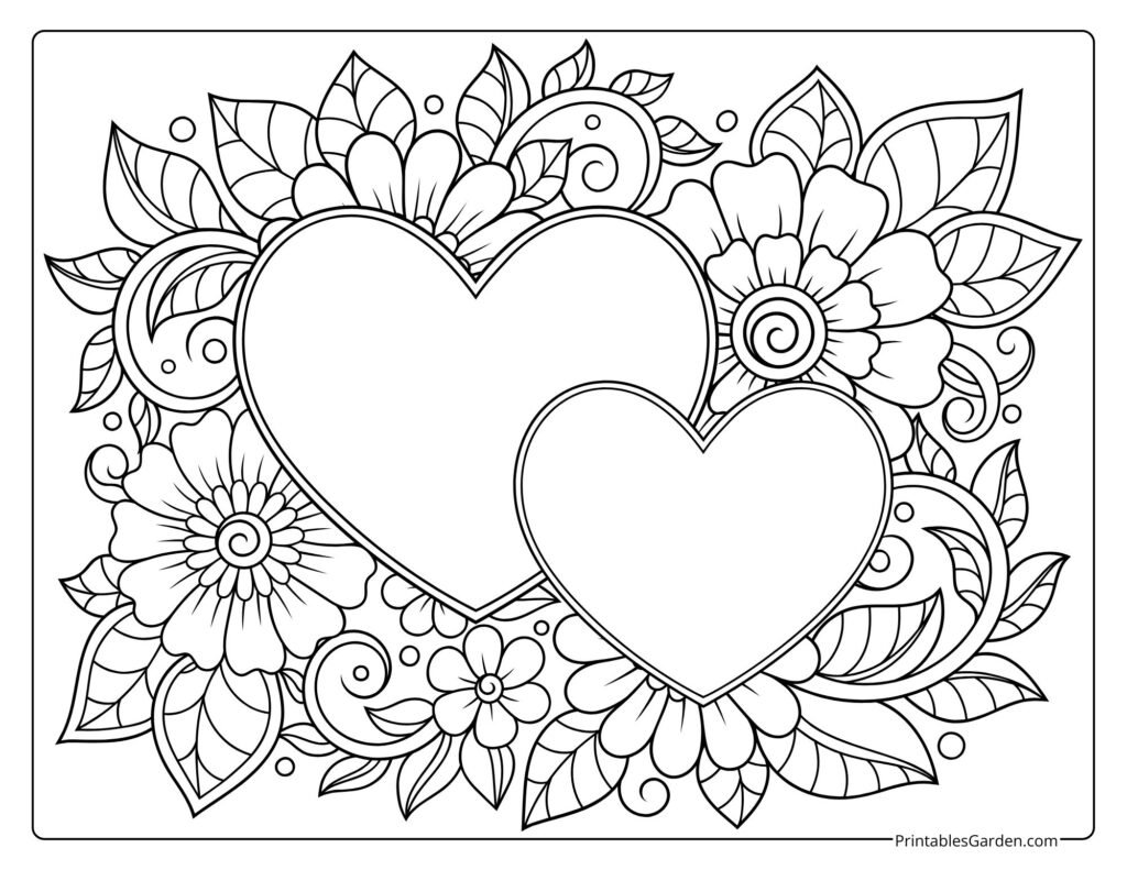 Heart easy mandala coloring sheets | Printables Garden