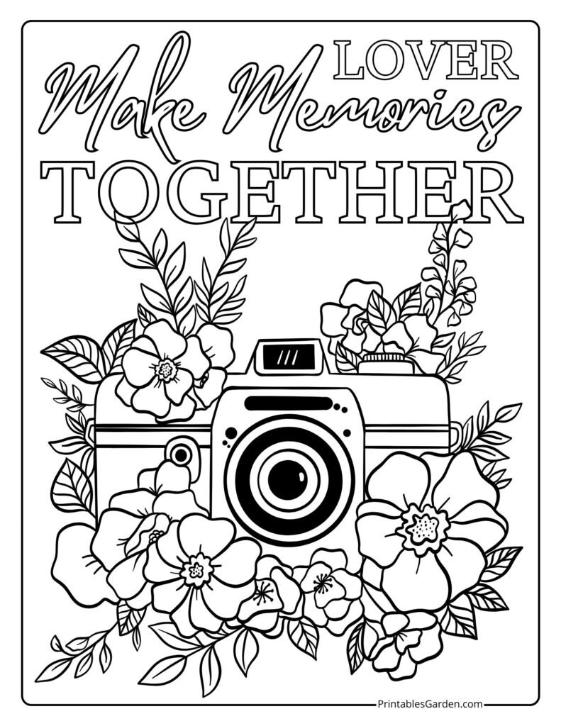 vintage Romantic love quotes coloring pages | Printables Garden