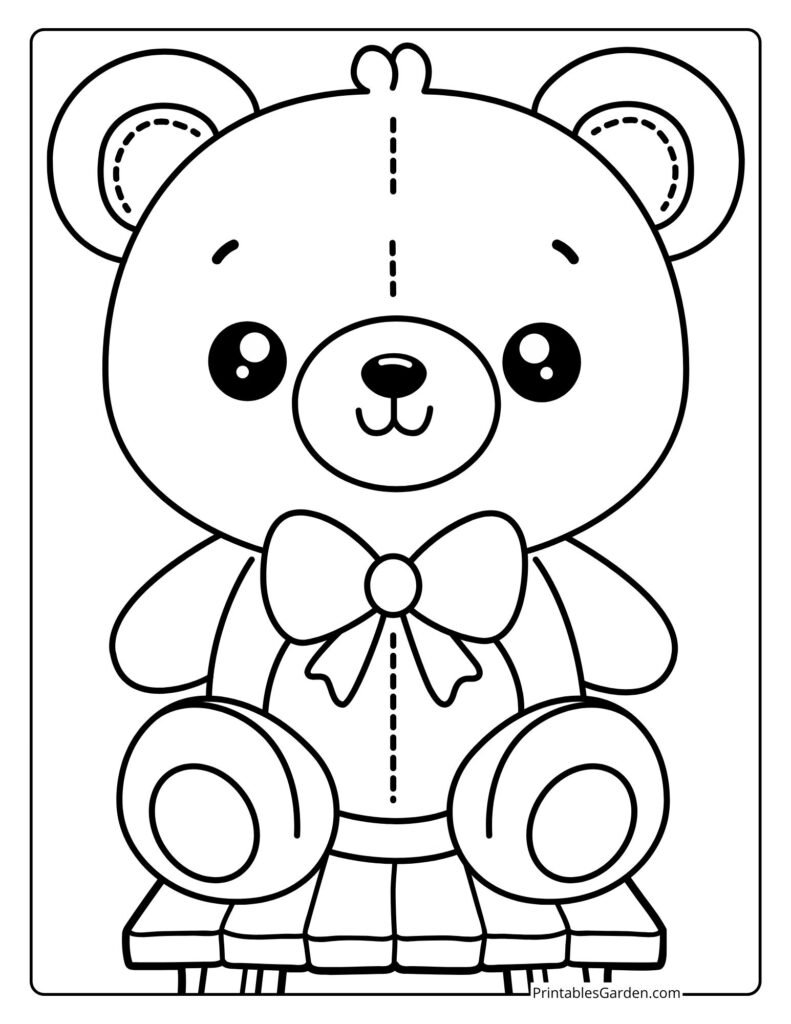 Teddy bear coloring sheets | Printables Garden
