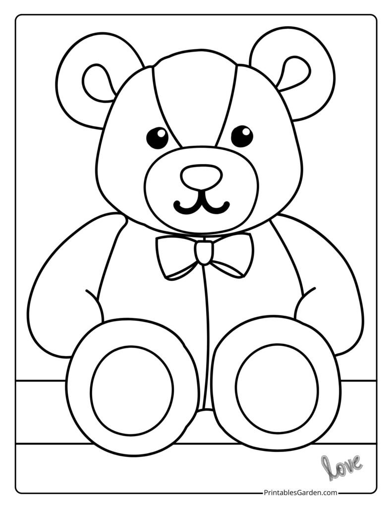 Teddy bear coloring sheets | Printables Garden