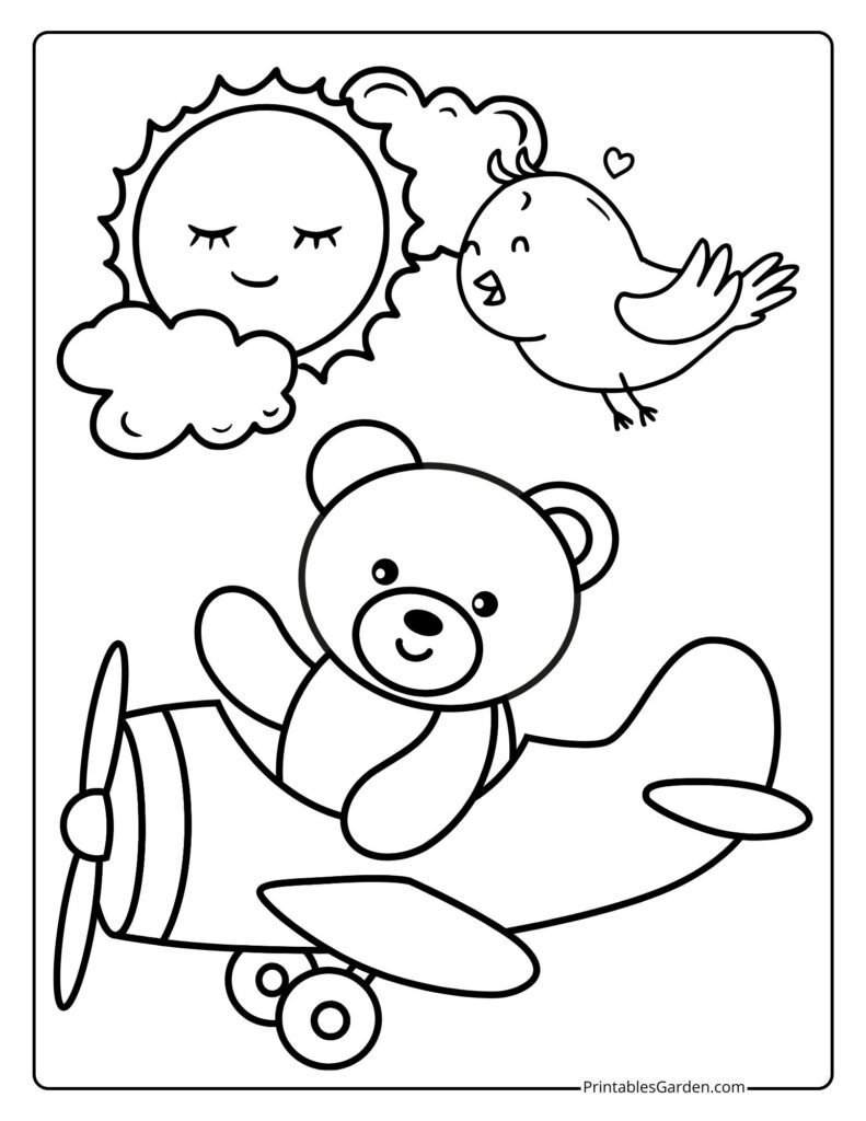 Teddy bear coloring pages | Printables Garden