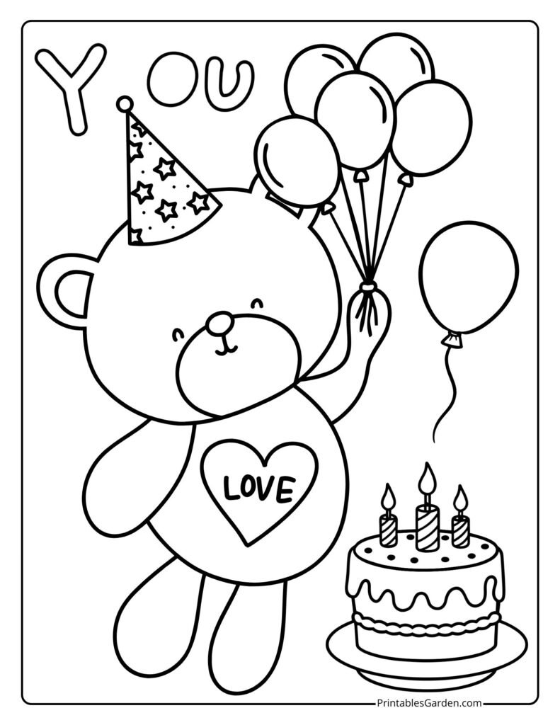 Teddy bear coloring pages | Printables Garden