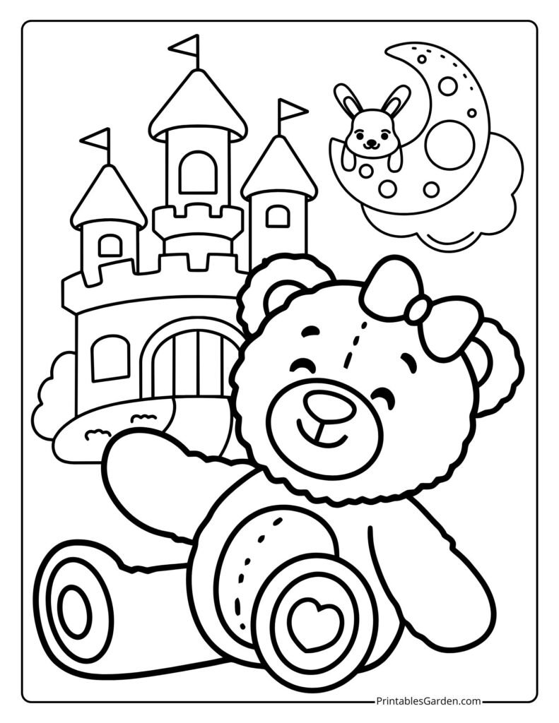 Teddy bear coloring sheets | Printables Garden