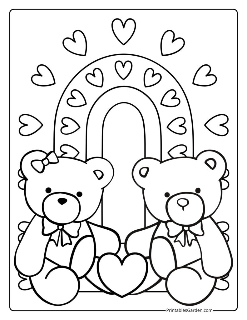 Cute teddy bear coloring pages | Printables Garden