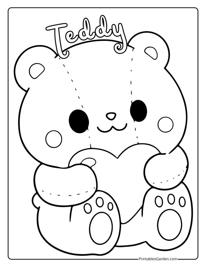 Teddy bear coloring sheets | Printables Garden