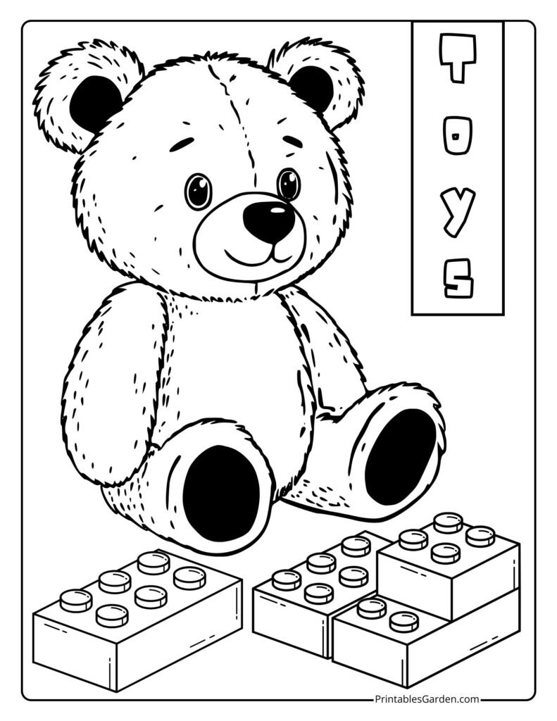 Easy teddy bear coloring pages | Printables Garden