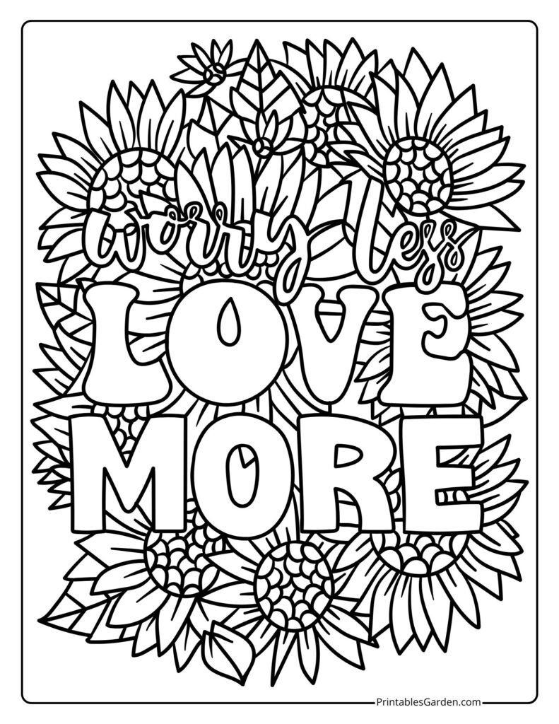 Love quotes coloring pages for adults | Printables Garden