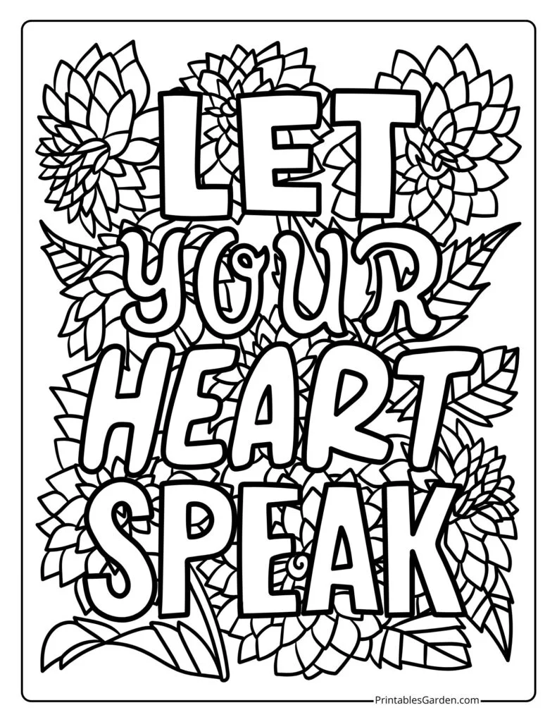 Love quote coloring sheets | Printables Garden