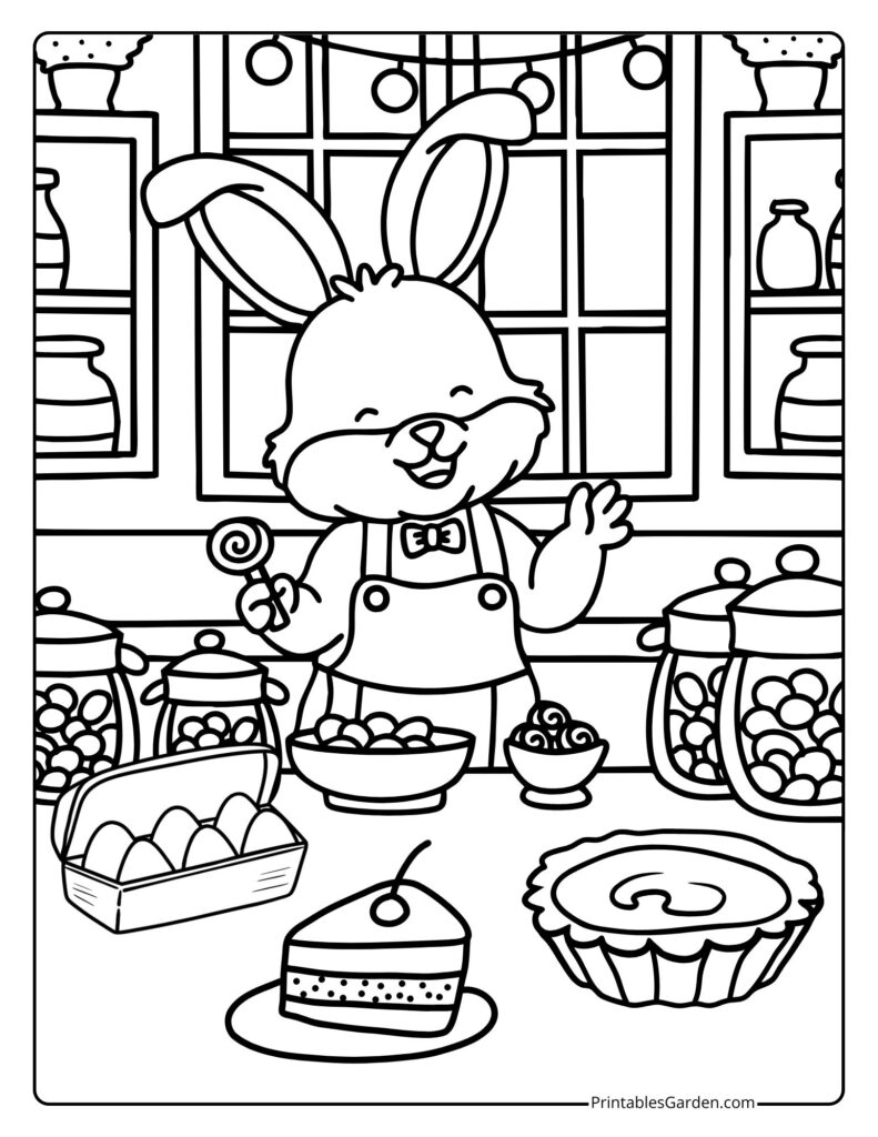 Bunny coloring pages for adults | Printables Garden
