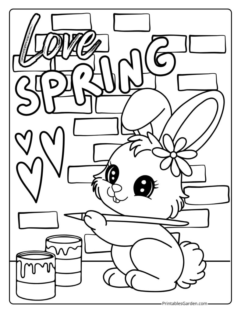 bunny cute coloring pages | Printables Garden
