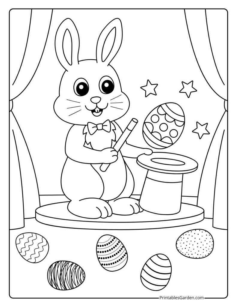 coloring pages of the easter bunny | Printables Garden