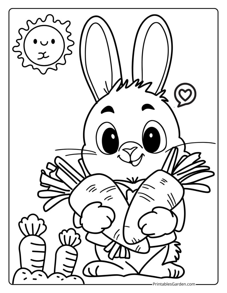 Cute Baby bunny coloring pages | Printables Garden