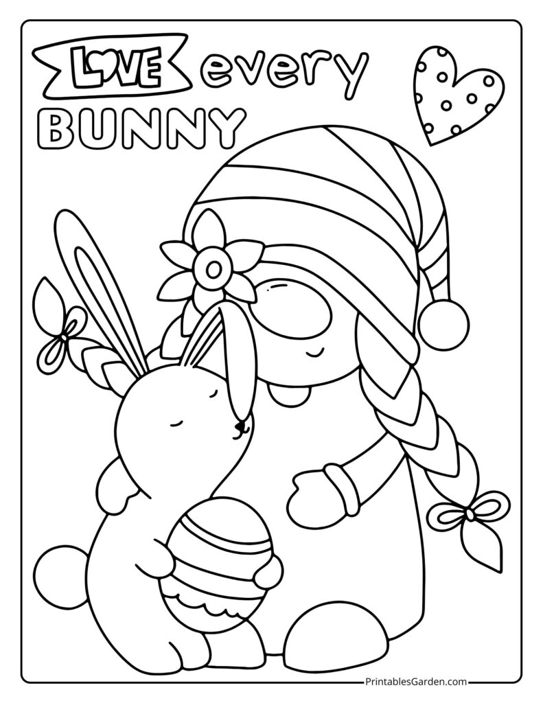 cute easter bunny coloring pages | Printables Garden
