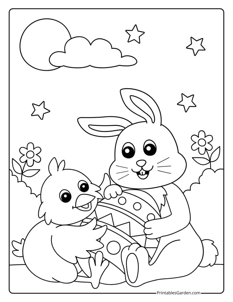 Easter bunny coloring pages | Printables Garden