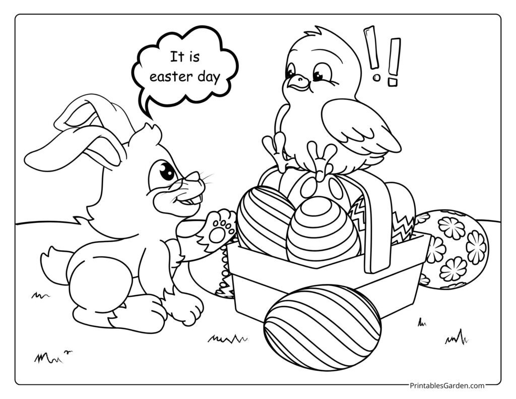 easter bunny coloring pages | Printables Garden