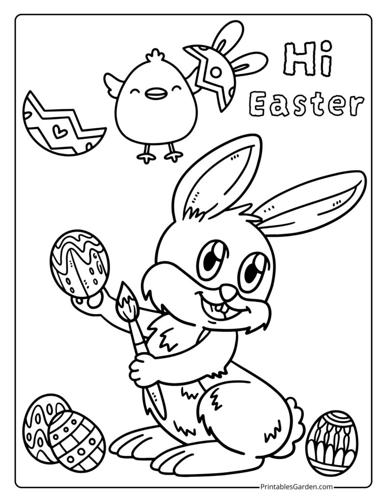 easter bunny coloring sheets | Printables Garden