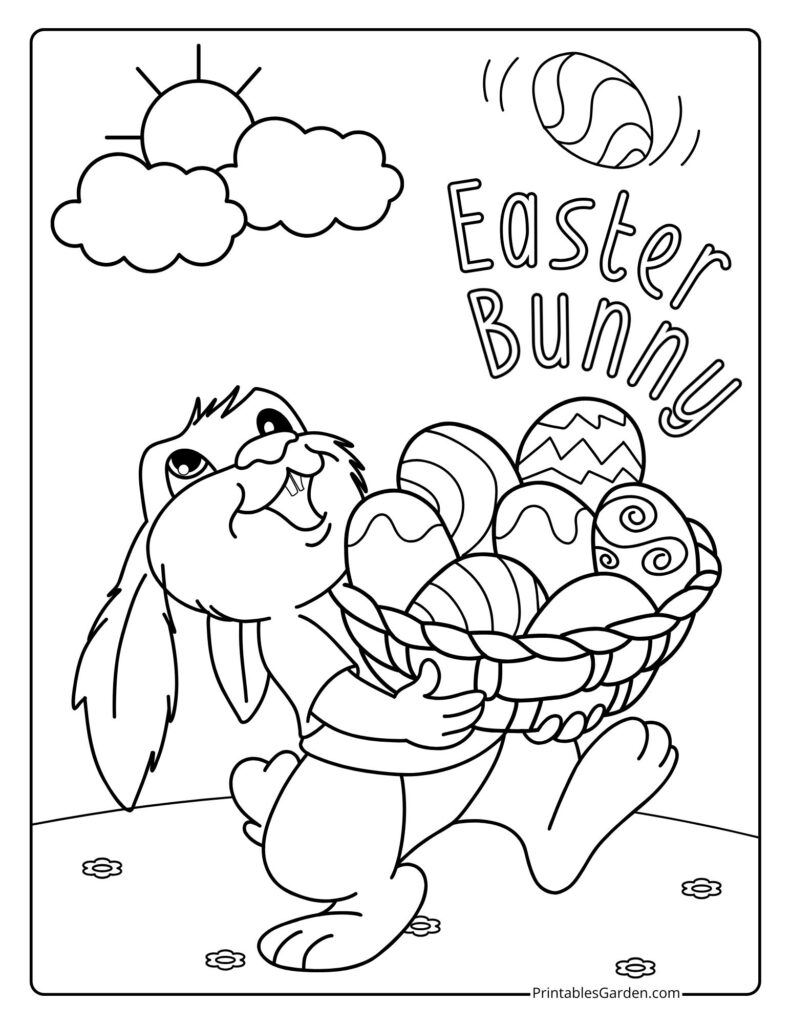 easter bunny free printable coloring pages | Printables Garden