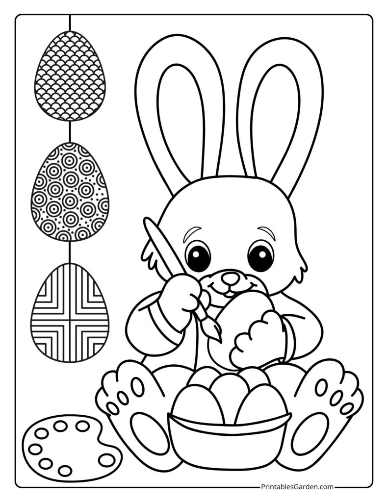 easter bunny coloring sheets | Printables Garden