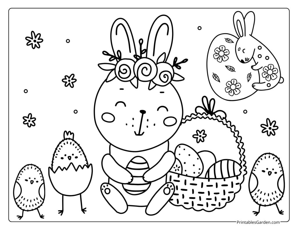 Easter bunny coloring pages | Printables Garden