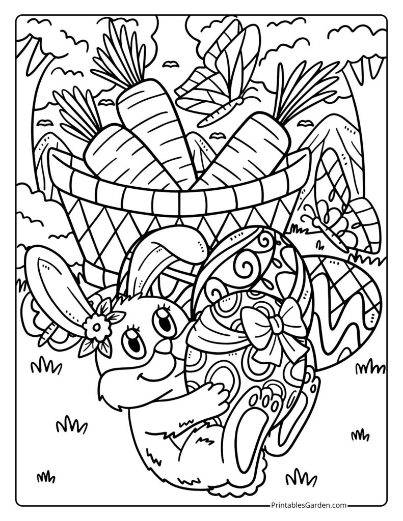easter rabbit coloring pages | Printables Garden
