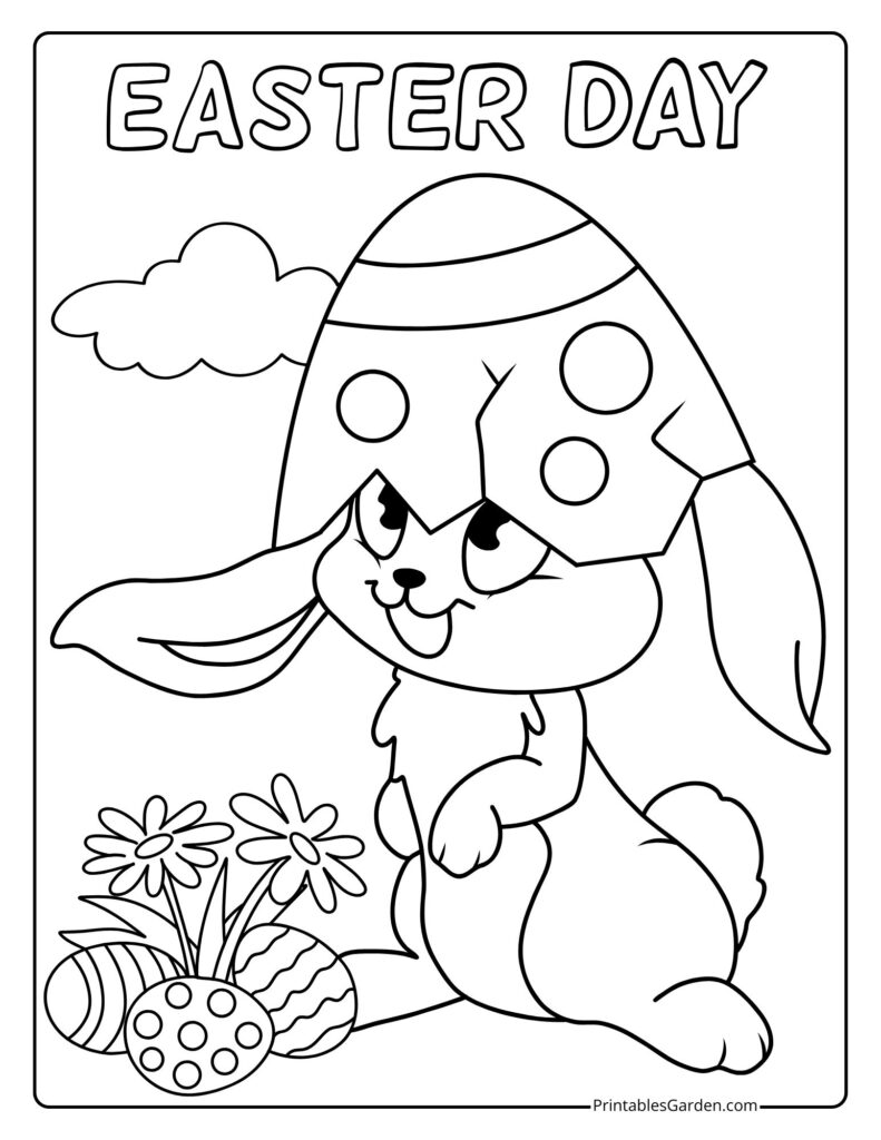 easter rabbit coloring pages | Printables Garden