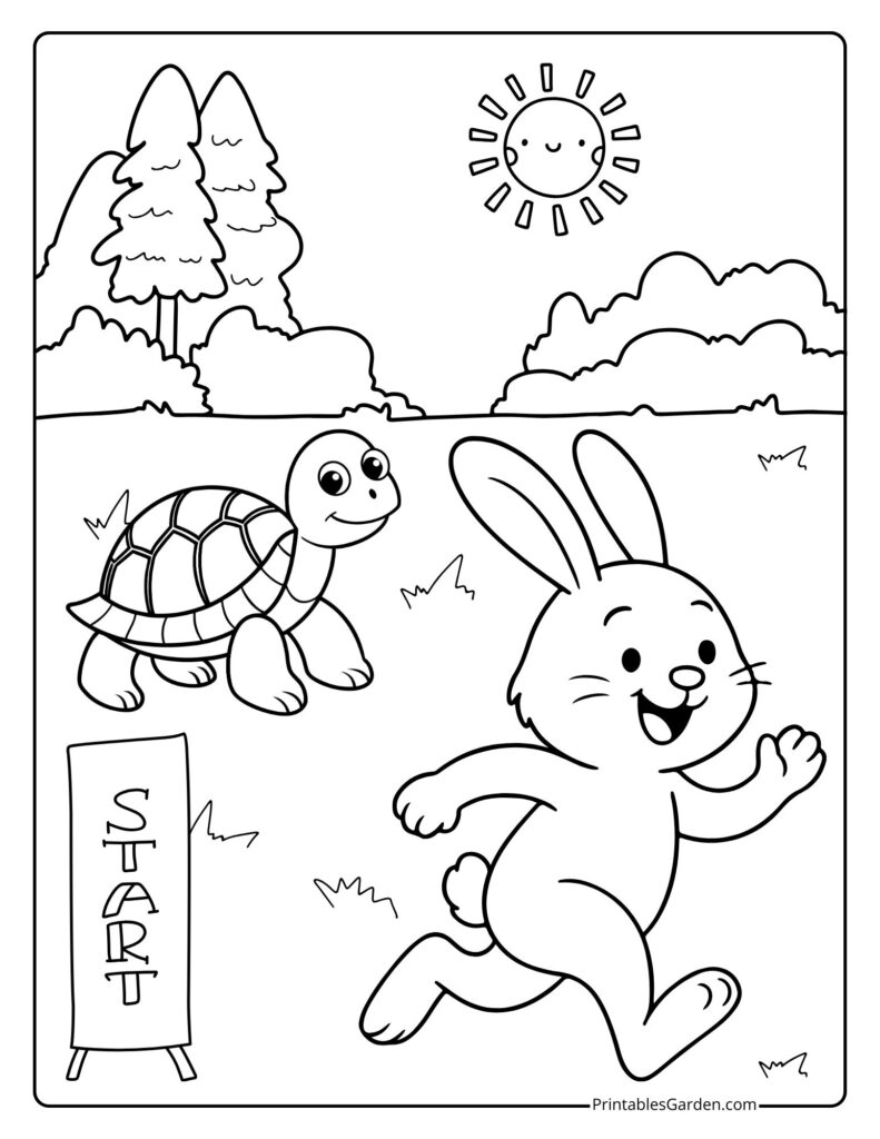 rabbit coloring pages for kids | Printables Garden