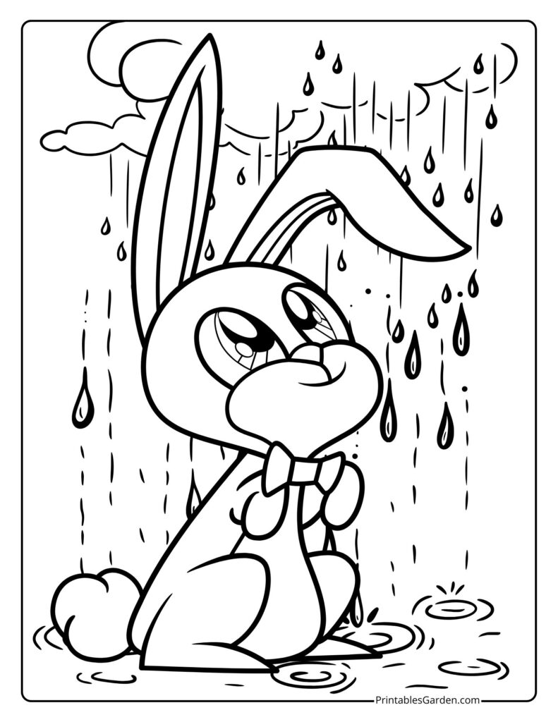 cartoon rabbit coloring pages printable pdf | Printables Garden